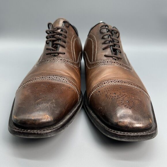 To Boot New York Adam Derreck Men 11 Boots Brown Oxfords Derby Dress Shoes Italy - Picture 2 of 11